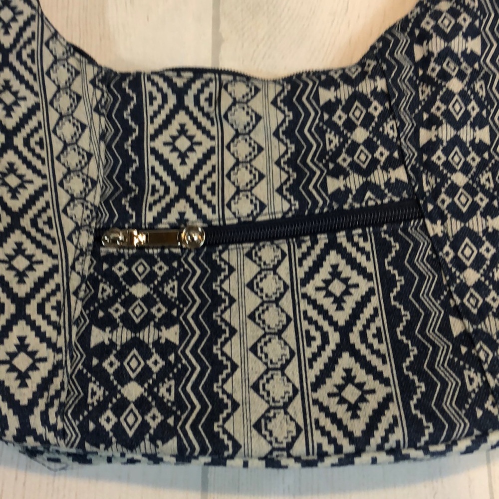 Gold Coast Denim Aztec Print Hobo Bag - Picture 4 of 7